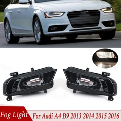 Front Bumper Fog Lamp Assembly Fog Light Car styling With Halogen Fit For Audi A4 B9 2013 2014 2015 2016 8K0941700B 8K0941699B