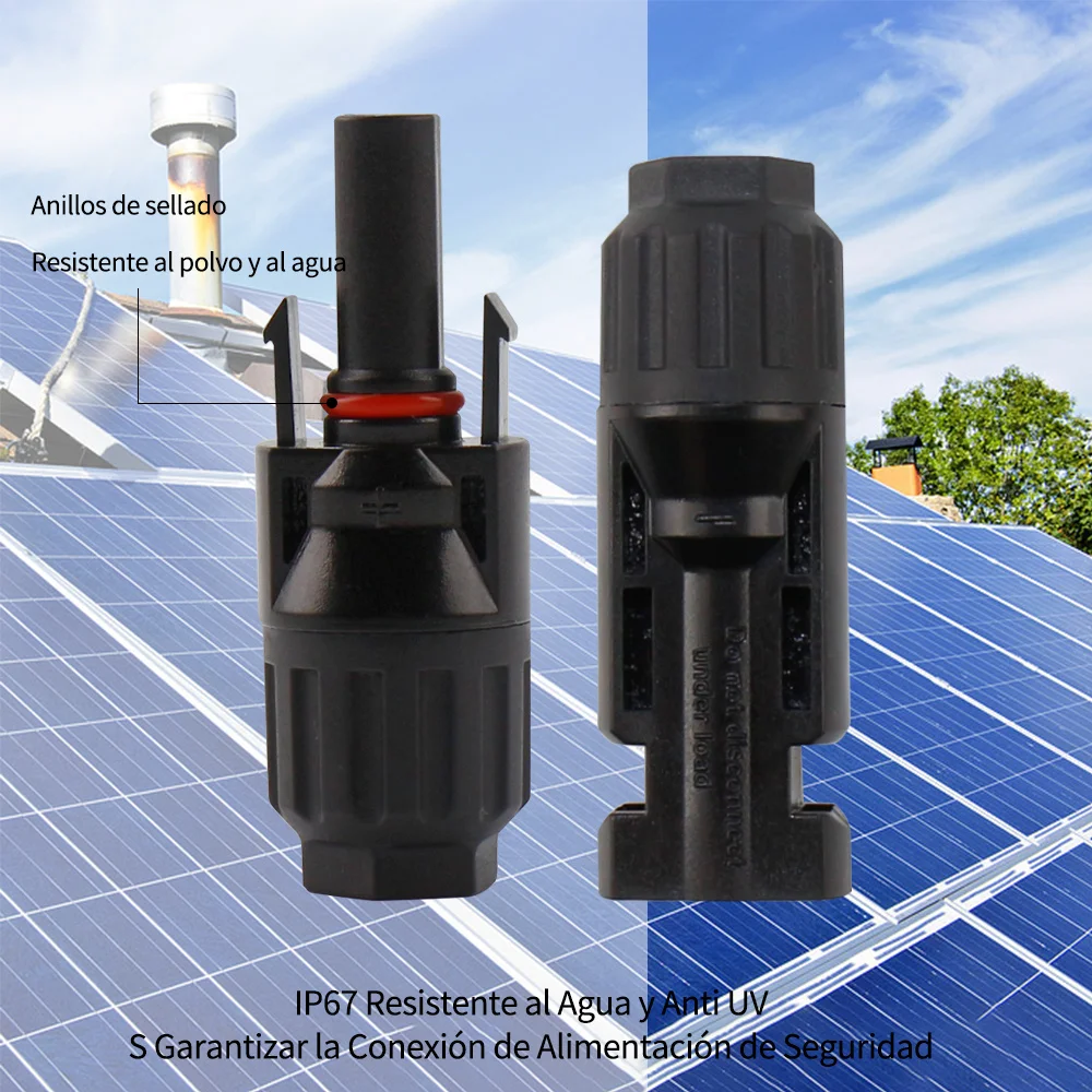 

10Paris Solar Connector Male and Female Panel Cable Waterproof plug Cable Seal electric terminals Cable Cross Sections