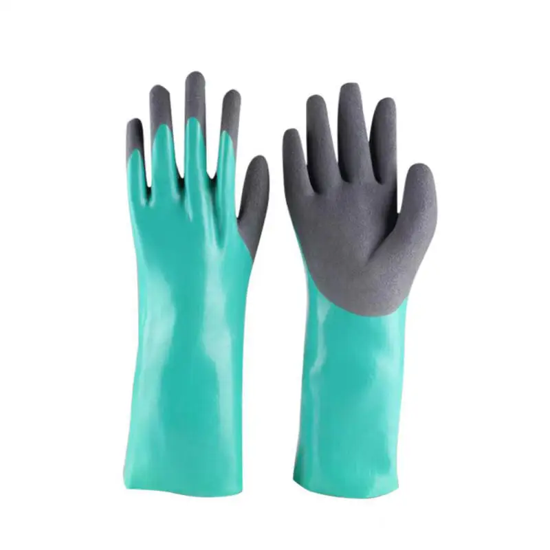 Reusable Heavy Duty Safety Work Gloves, Acid,Labor Protection Wear-Resistant,Anti-Skid And Anti Cutting Rubber Cleaning Gloves