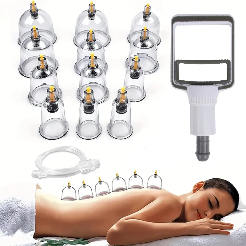 Vacuum Cupping Therapy Set Massage Body Cups Ventosas Anti-Cellulite Suction Cups Physiotherapy Hijama Facial Massager Jars Slim