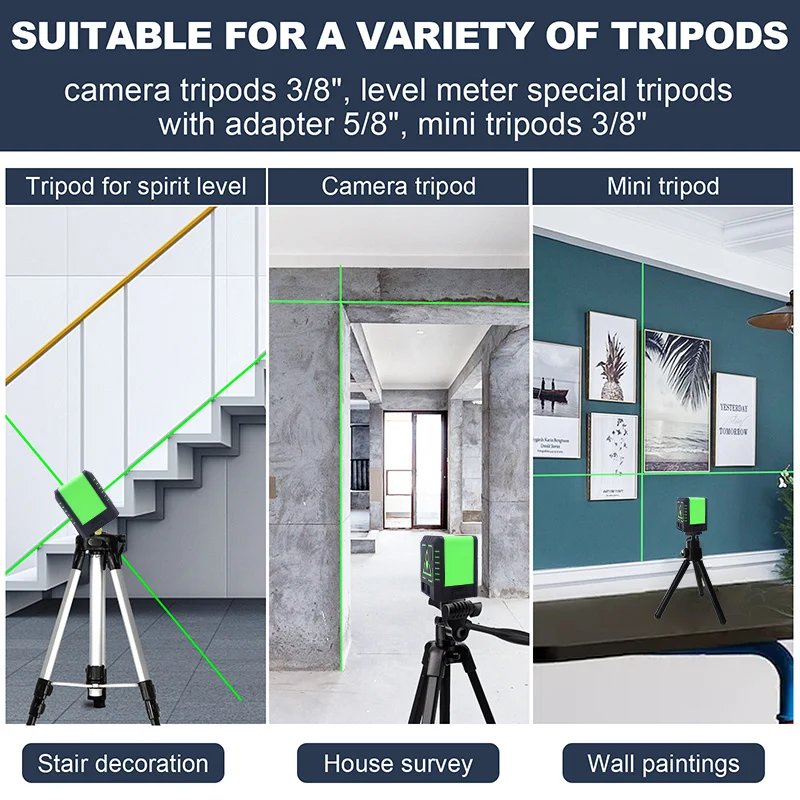 Pracmanu 2 Lines Laser Level Professional Vertical Cross Level Laser Self Levelling ( 4 degrees) лазерный уровень