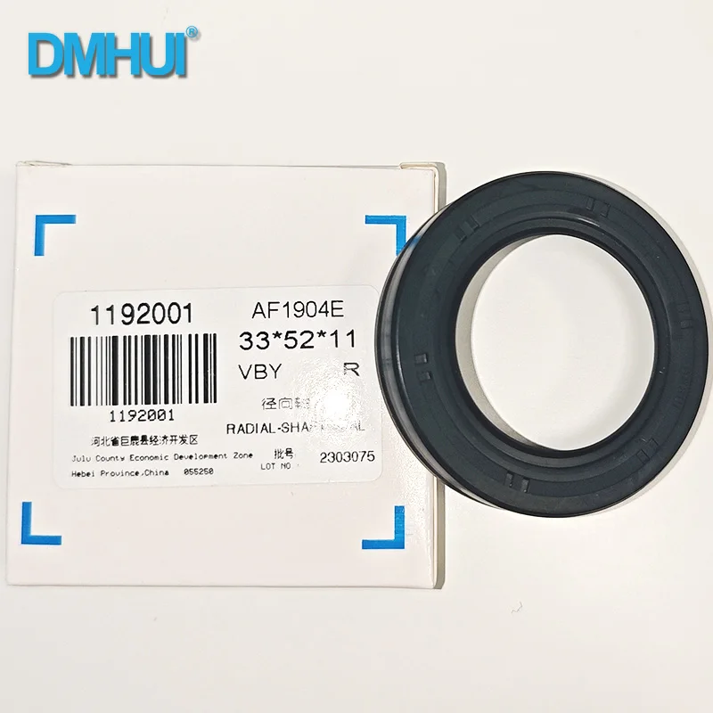 DMHUI Servo Motor Part #AF1904E Oil Seal 33*52*11mm/33x52x11mm NBR Rubber VBY Type Non Spring Loaded Single Lip Seal Ring