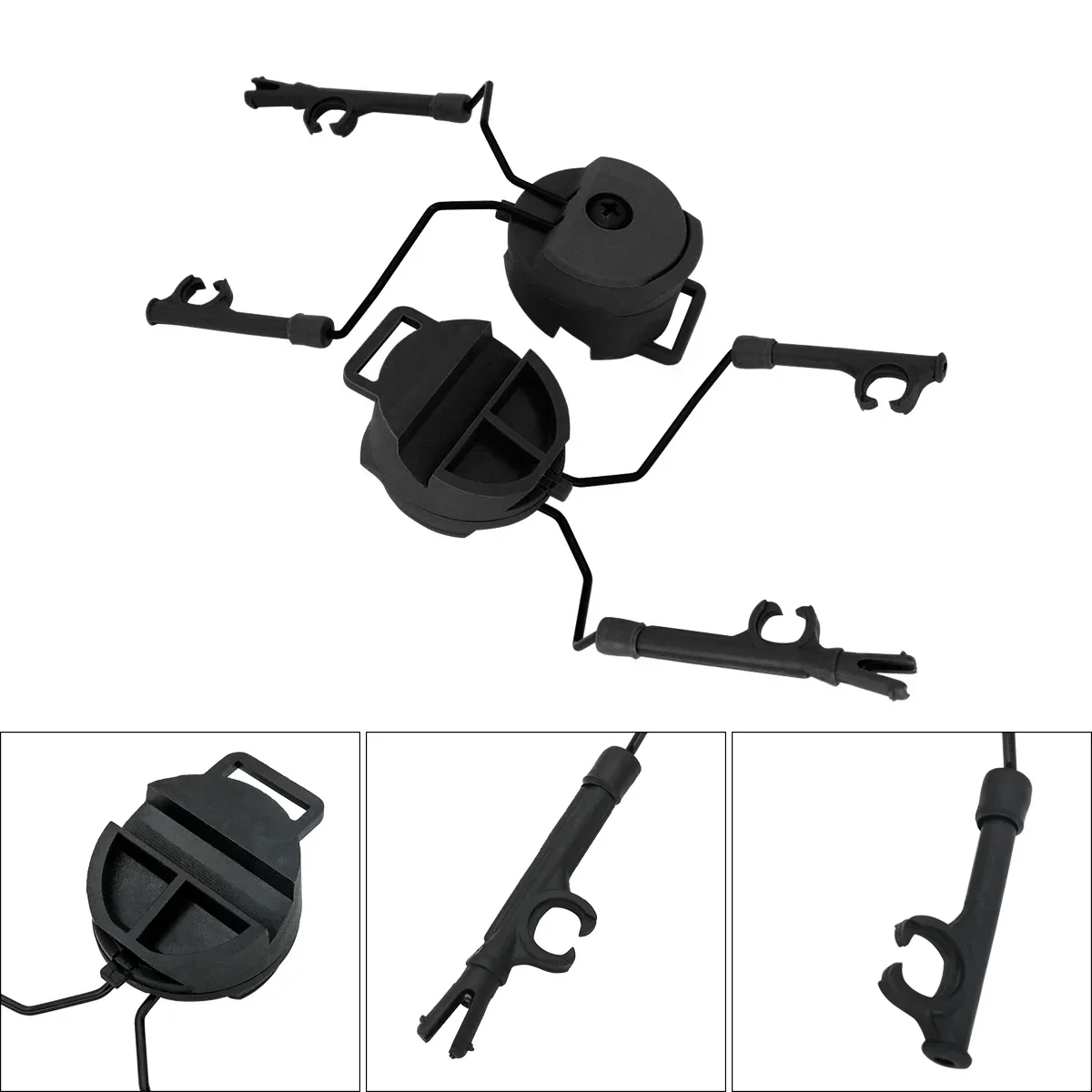 HEARIN TACTICAL Tactical Headset Bracket ARC Helmet Rail Adapter for COMTAC I II III Tactical Shooting Headphone Hunting Earmuff