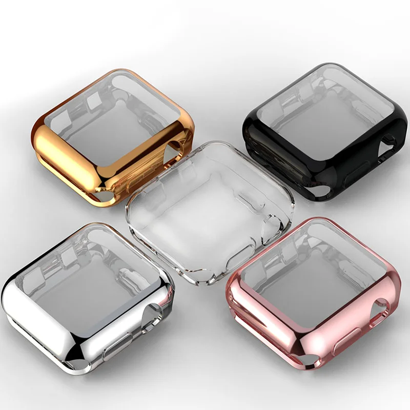 Cover For Apple Watch 3 2 1 38MM 42MM 360 Full Soft Clear TPU Screen Protector Case iWatch 4 5 6 SE 7 8 9 45MM 41MM 44MM 40MM