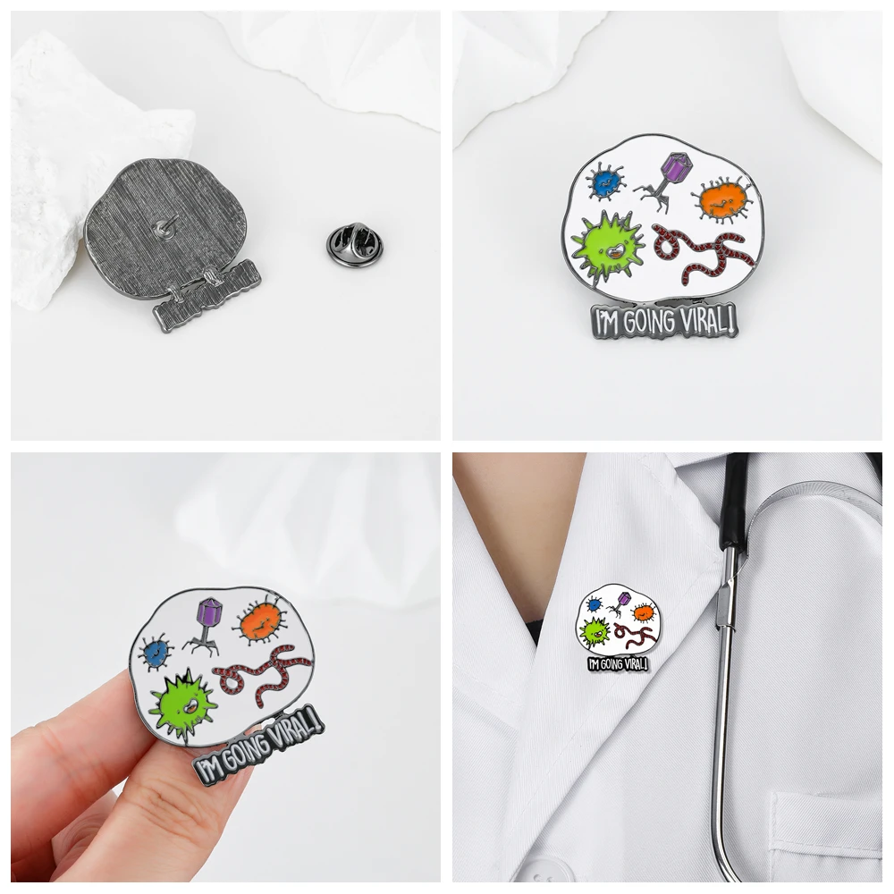 Hanreshe Science Lab Pins Unique Laboratory Enamel Brooch for Scientist Chemist Women Men Backpack Lapel Badge Jewelry