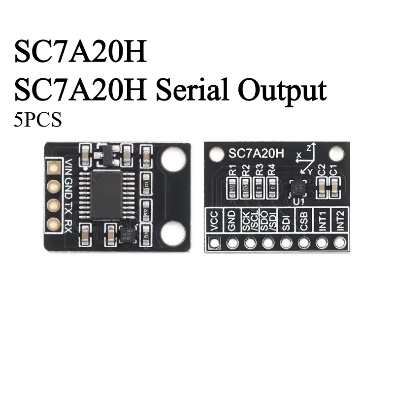 5PCS SC7A20H Three‑Axis Accelerometer Sensor Module SPI I2C Digital Tilt Vibration Detection Board