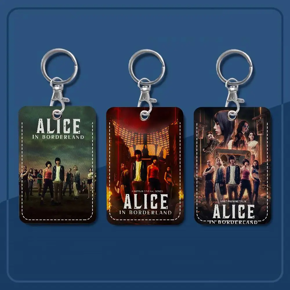 

Hot TV Alice In Borderland Holder Keychain With Keychain for Access Card Bus Pass & Card Credit ID Bank Card Protective Case