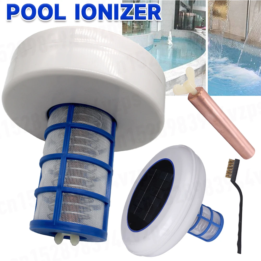 Pool Water Purifier Solar Copper Ionizer Less Chlorine Solar Pool Ionizer Outdoor Hot Tubs Electronic Pool Ionizer Purifier