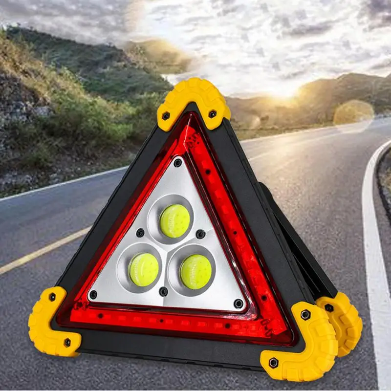 Multifunctional Triangles Lights Quick Charge Foldable Waterproof Triangles Lights Portable Bright & Eye-Catching Lightweight