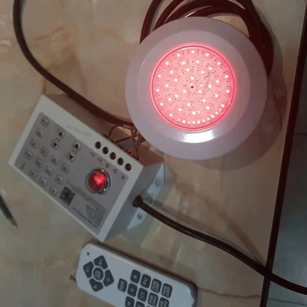 DC12V 12W RGB LED Pool Light Bluetooth APP Control IP68Waterproof Underwater Light Fountain Landscape Lamp Piscina Luz Spotlight