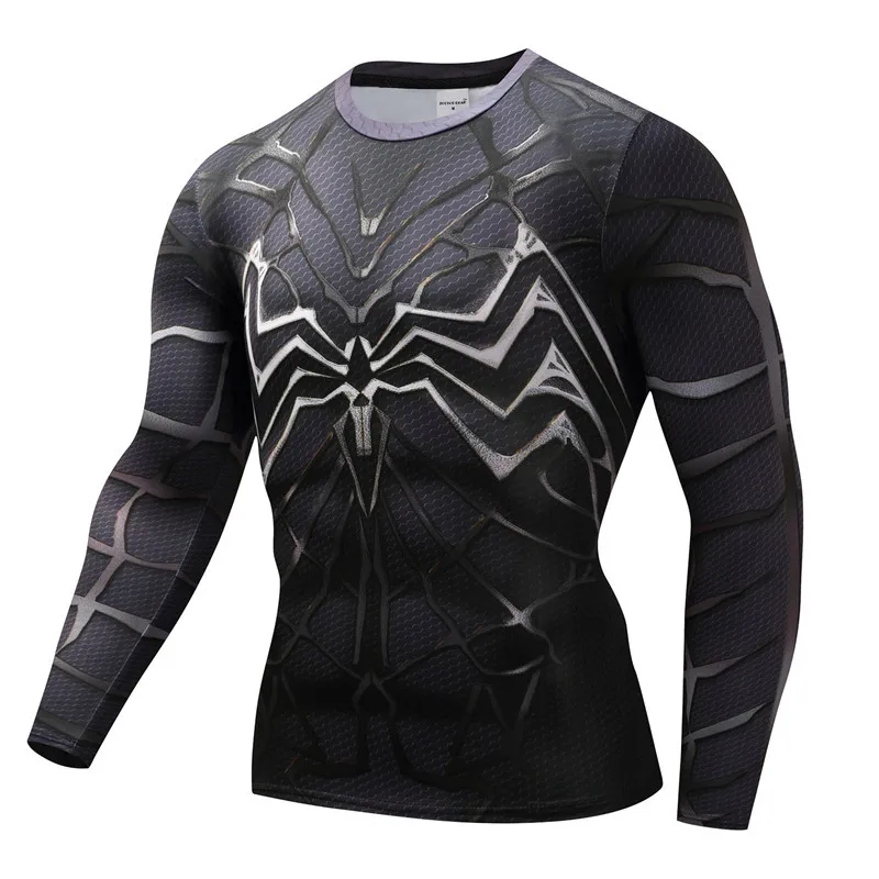 Anime 3D Printed Tshirts Men Compression Shirts Long Sleeve Tops Fitness T-shirts Slim Tights Tee Male Cosplay Costume Tights