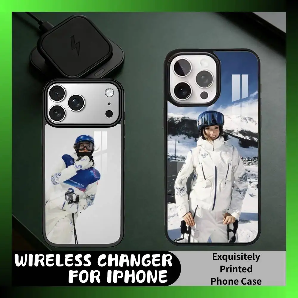 

Snow Princess Eileen Gu Phone Case For iPhone17,16,15,14,13 Plus,Pro Max Magnetic For Magsafe Wireless Charging