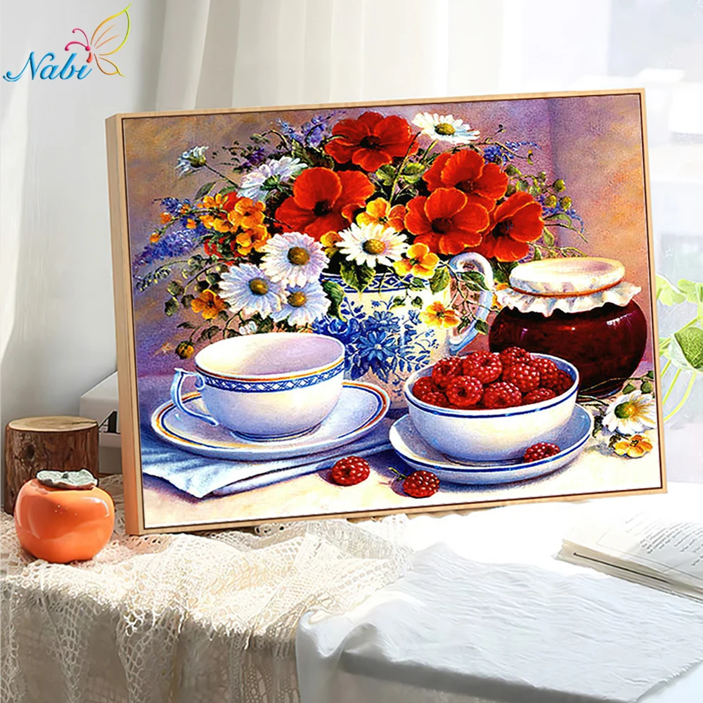 

Nabi 5D DIY Алмазная картина Полный комплект сверл Полный круглый/квадратный бриллиант Пейзаж Цветы Домашний настенный художественный декор Подарок для взрослых
