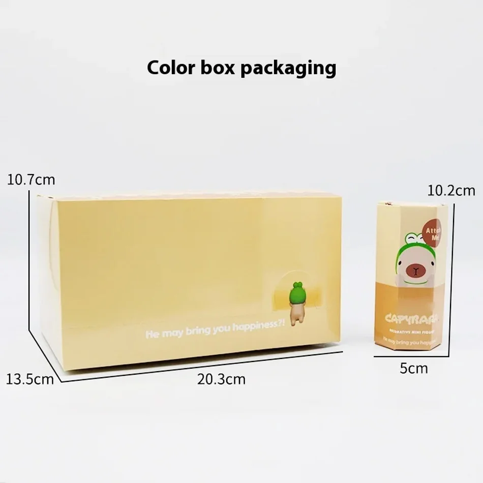 Cartoon Blind Box Capybara Series Hippers Harvest Kawaii Hippie Doll Trendy Car Mobile Phone Ornaments Dumplings Kids Toy Gift