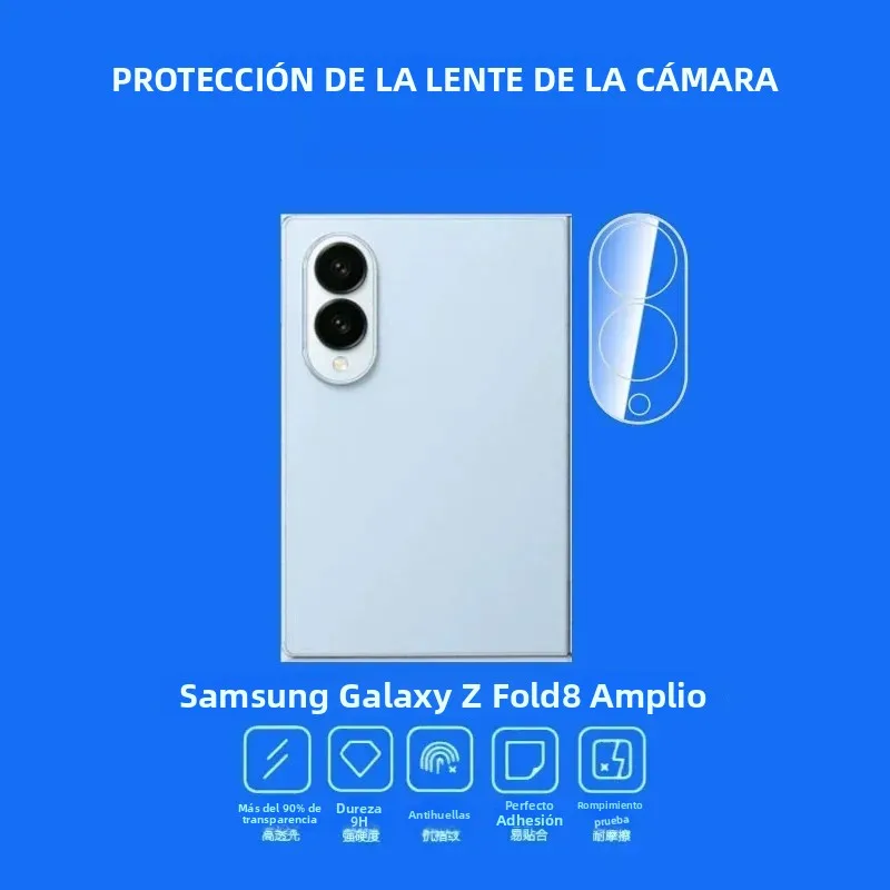 Vidrio templado + vidrio para cámara para Samsung Galaxy Fold 8 / Fold 8 Ultra, protector de pantalla y lente para Fold8 Fold8Ultra 5