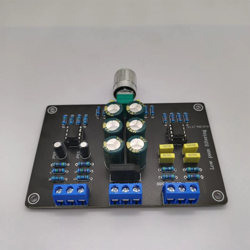 Tenghong 2 Way Subwoofer Frequency Divider Board 88Hz 72Hz Electronic Low-pass Filter Crossover AC12V NE5532