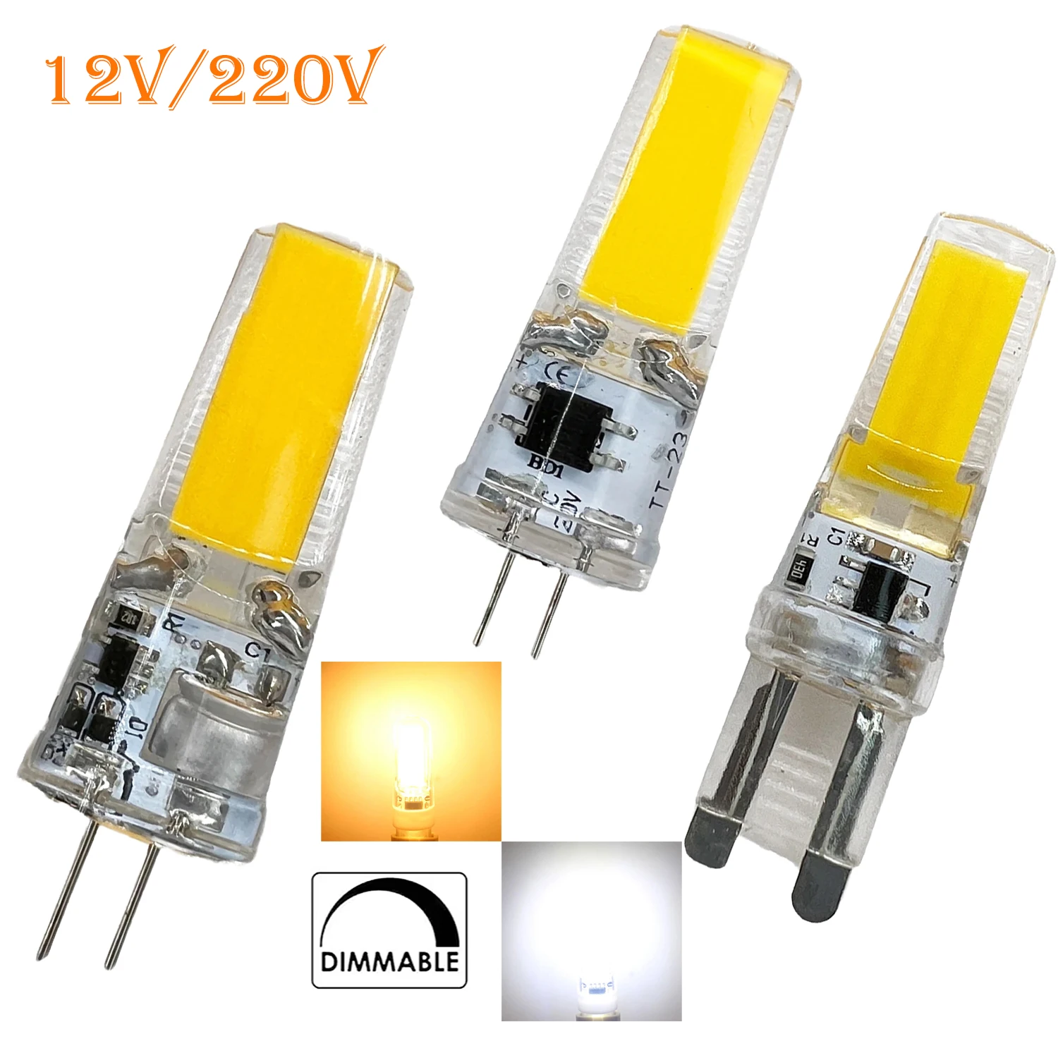 

3W 6W G4 G9 Dimmable Light Bulbs Cob Led Cool White 220V Lamp 12V For Home Lights Decoration Lighting Vintage Bulb Living Room