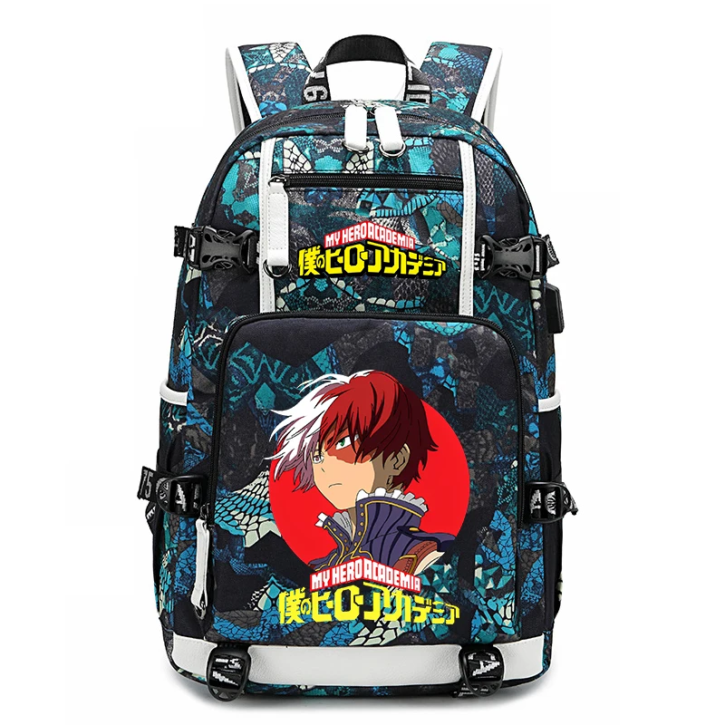 Mochila escolar de Anime My Hero Academia para estudiantes, mochila de gran capacidad para jóvenes, bolsa de viaje al aire libre, regalo de regreso a la escuela para niños