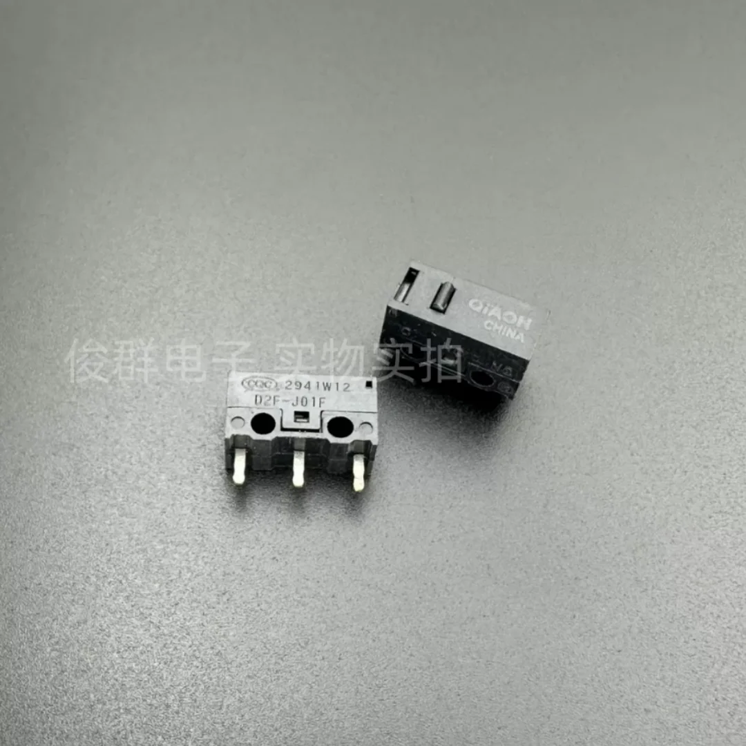 QIAOH D2F-J01F microswitch, three-pin travel limit, light touch point detection, reset, mouse button