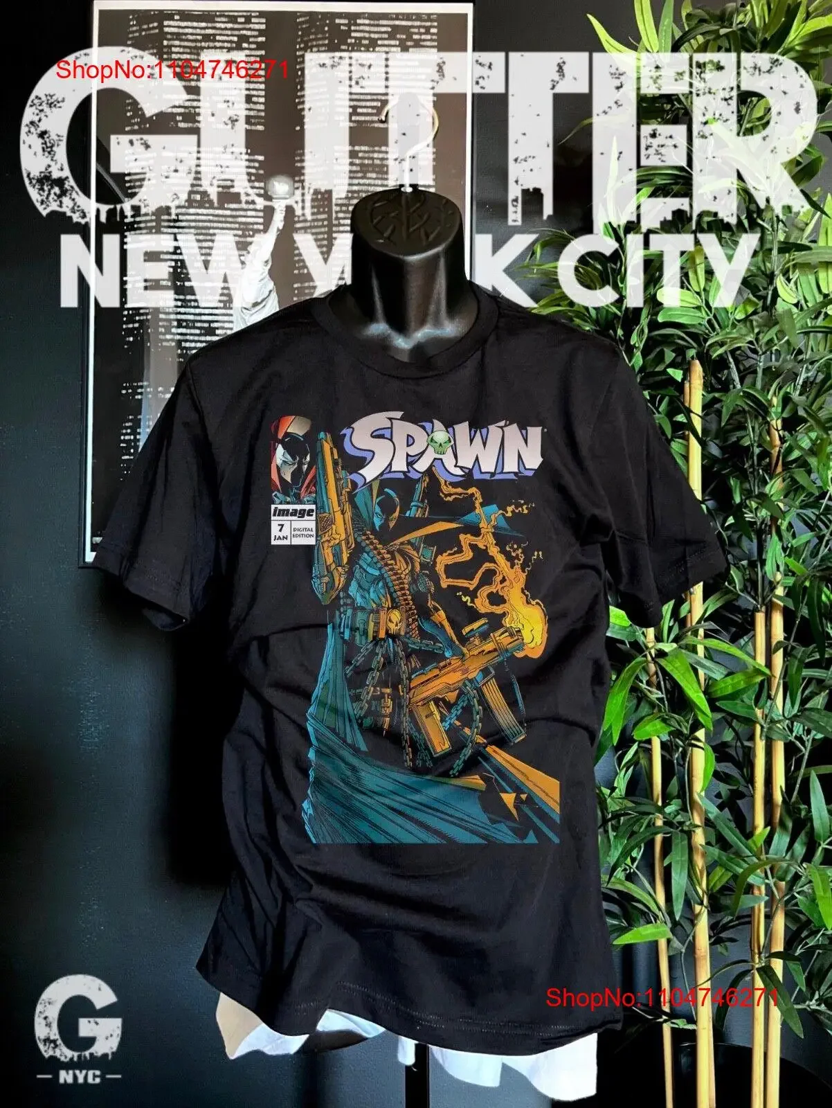 Spawn camiseta Bella lona vintage lavada estirada suave versátil streetwear Casual transpirable Unisex homme ligeramente