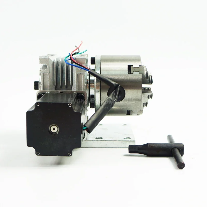 Rotary Axis Extend Axis The 4th Axis with 80mm 4-Jaw Chuck 71mm Center Height for Wood/metal CNC Router Milling Machine