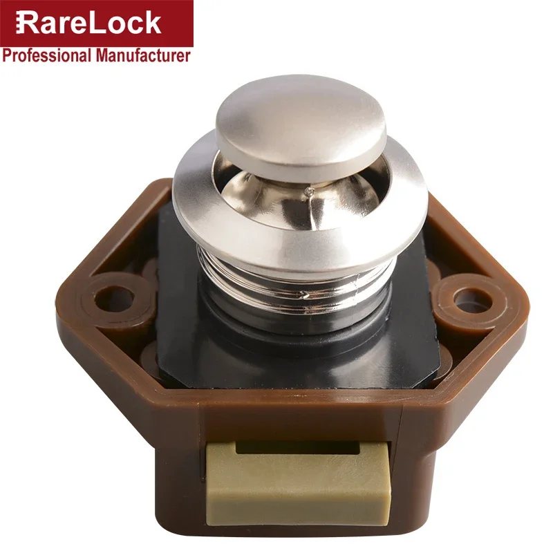 مقبض دفع صغير بلاستيكي قفل قطر 20 مللي متر RV/قافلة/قارب/محرك منزلي/خزانة Rarelock ZS01 G