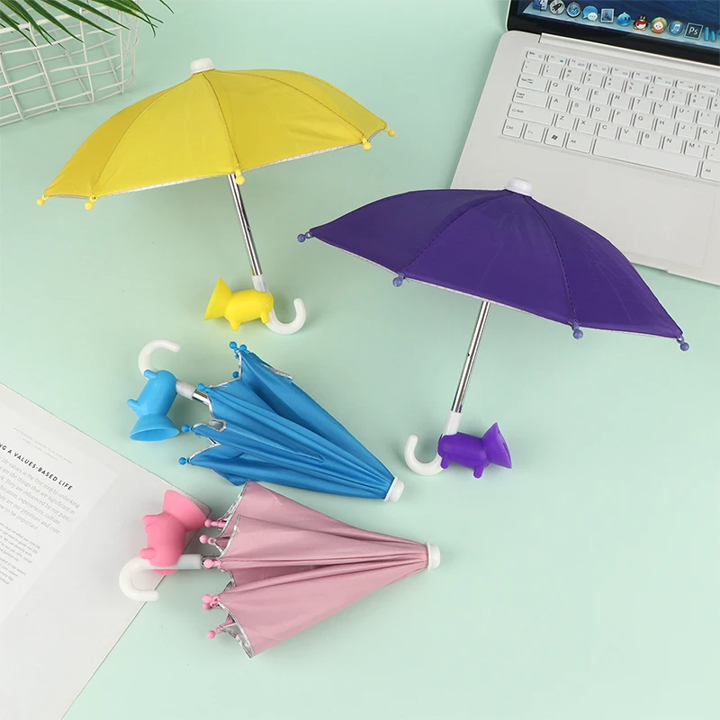 

【C】Creative Mini Umbrella Phone Stand Universal Waterproof Holder For Smartphones Portable Outdoor Protect Phone From Rain