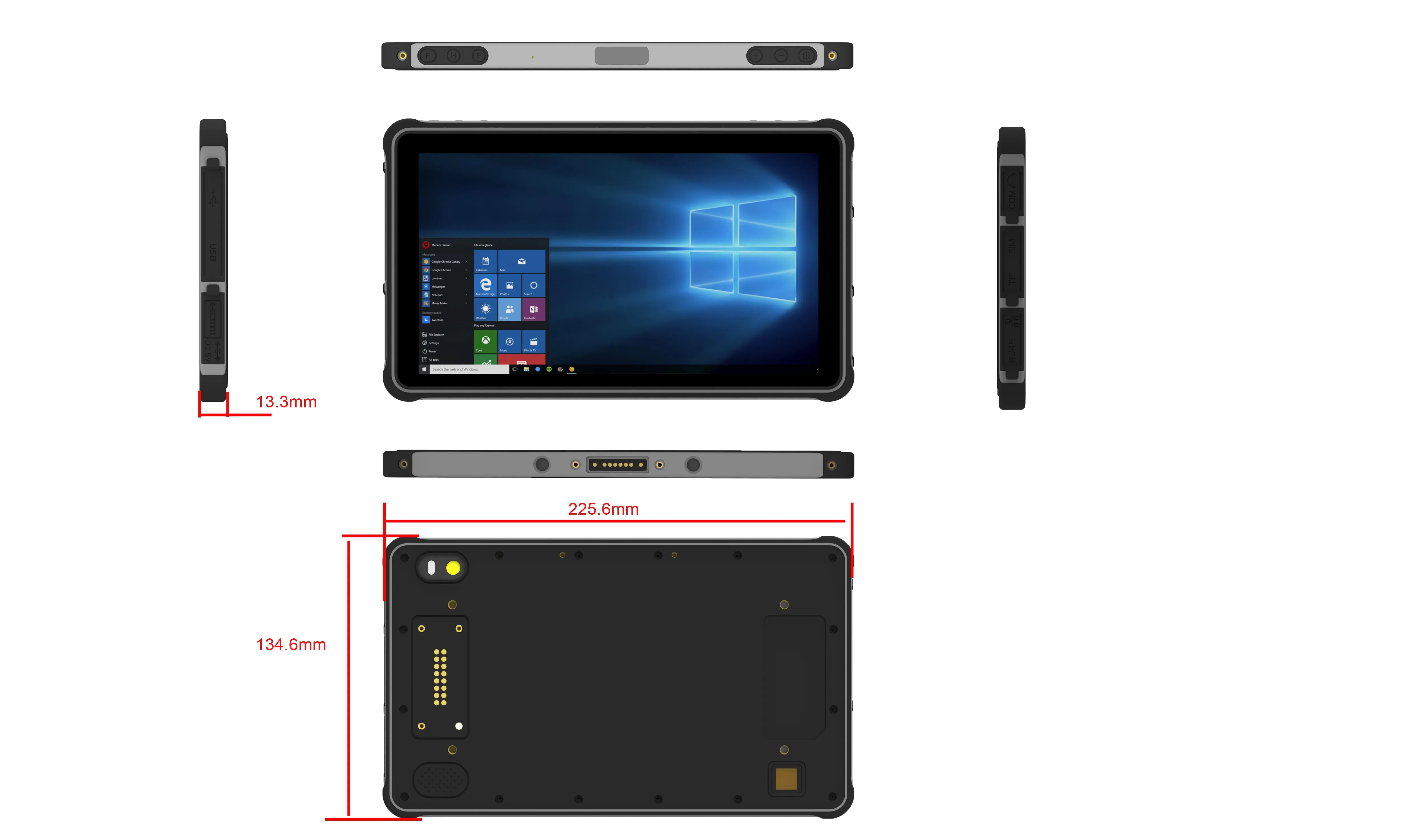 8 Inch Industrial Tablet Touch Screen 8g+256gb Rugged Tablet Pc 4g Wifi Nfc Gps Win10 Rugged Android Vehicle Car Tablet