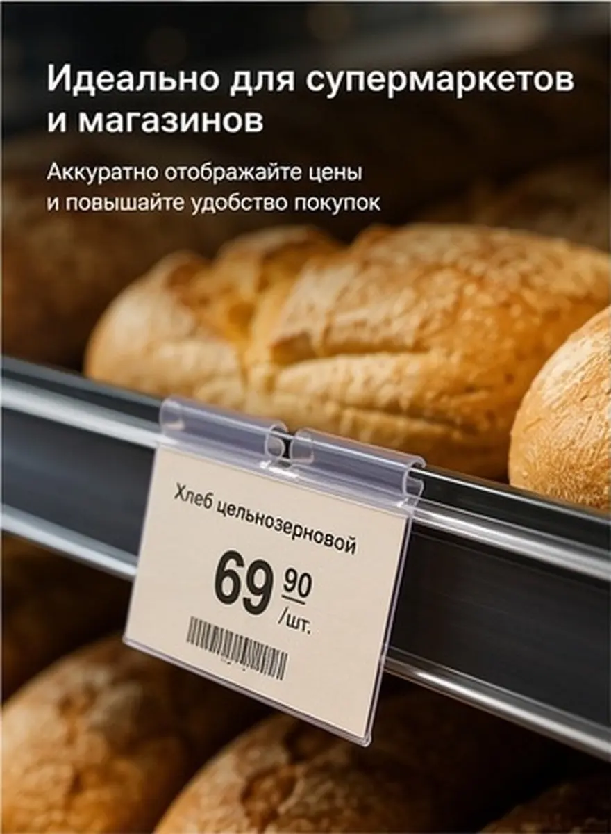 24Pcs PVC Price Tags Clear Plastic Supermarket Retail Price Tag for Shop Mall Store Shelf Display Label Organizer