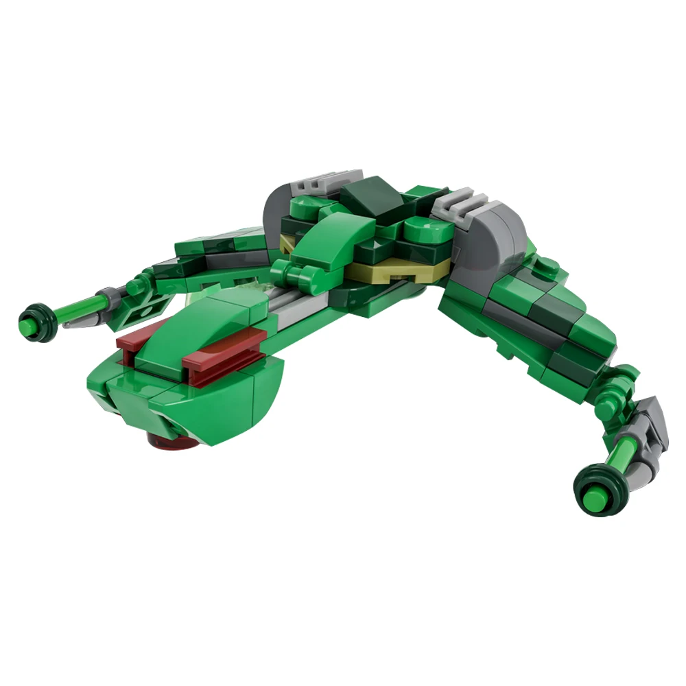 MOC-Mini Klingoned Bird of Prey Building Block Set, Space Treks, MOC interestelar, brinquedos de tijolo espacial, presente de aniversário para crianças