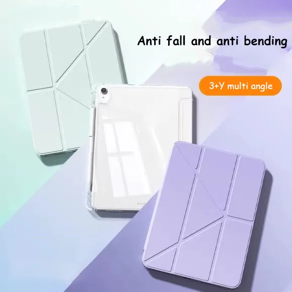 

Case For Apple iPad 11th Air 11 2025 M3 Air7 Mini 7 A17 Pro 11 Air 5 4 10th 10.9 10.2 9.7 Y-Fold Stand Flip Cover With Pen Slot