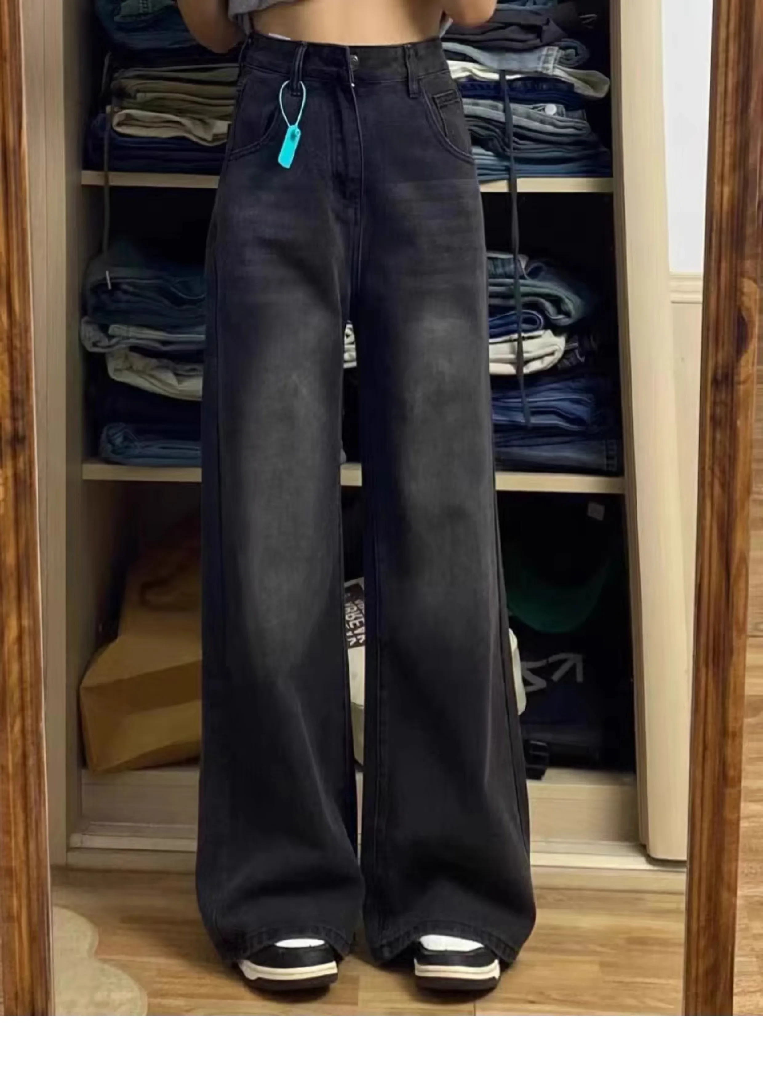 

Широкие брюки для девочек, женские весенние льняные школьные складки, эстетические дышащие удобные брюки Kawaii на шнуровке для студентов Highstreet