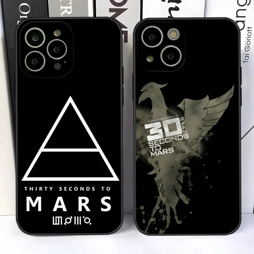 T-Thirty Seconds To Mars Phone Case For iPhone 15,14,13,12,11 Plus,Pro,Max,XR,XS,X,7,8 Plus,SE,Mini Silicone Soft