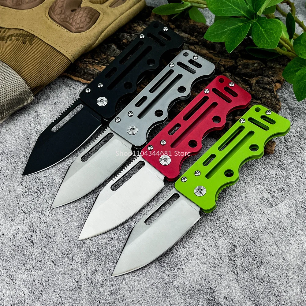 Small Folding Knife with High Hardness 8Cr13Mov Blade and 420 Steel Handle for Outdoor Survival, Military, Camping Fishing Tool