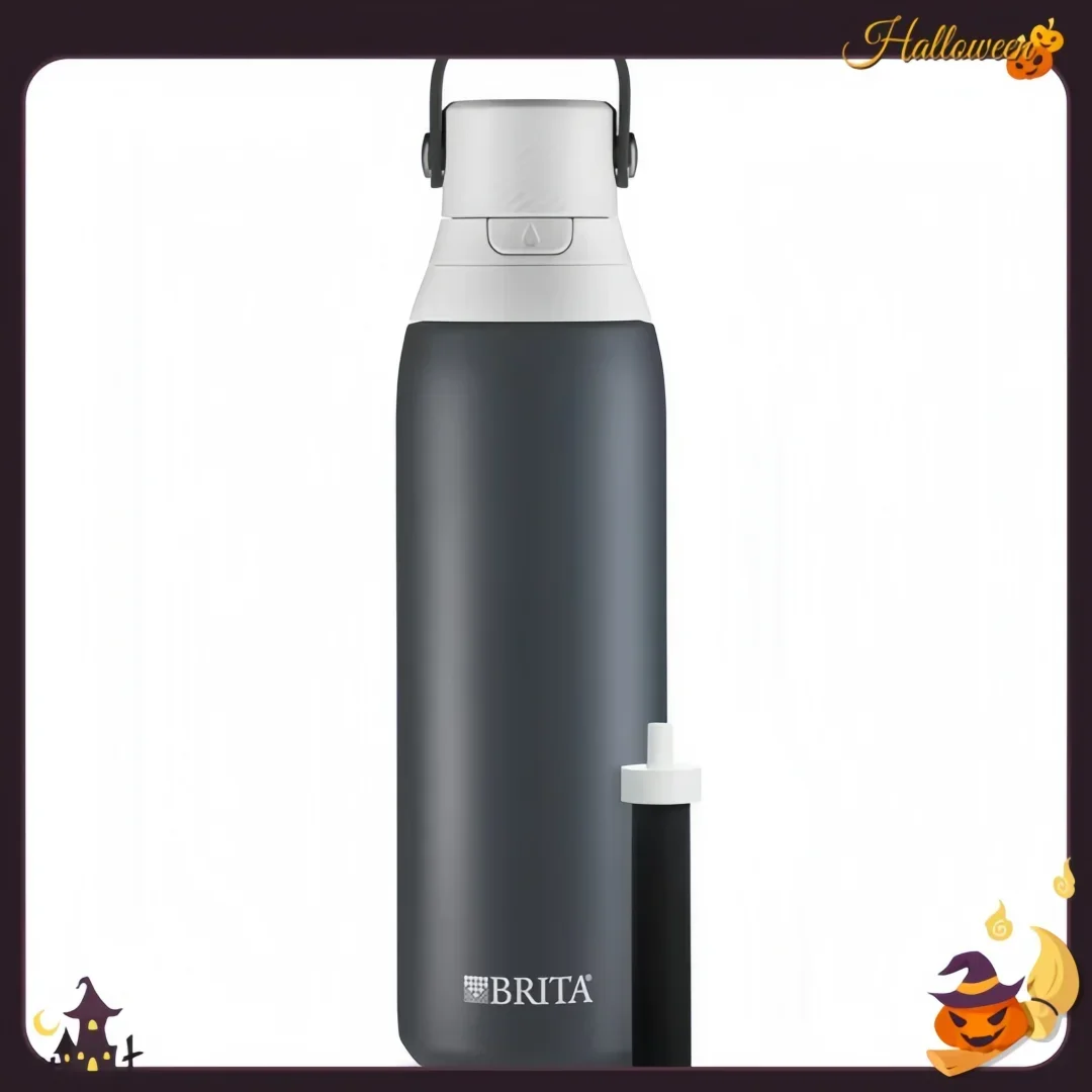 

Изолированная бутылка для воды премиум-класса на 20 унций, герметичная из углеродистой нержавеющей стали с соломинкой, идеально подходит для поездок на работу и подарков