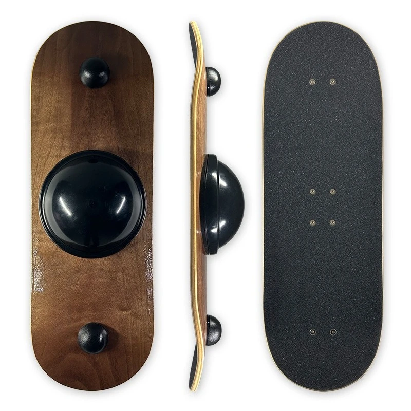Wooden Balance Board for Core Training, Surfing & Snowboarding Practice