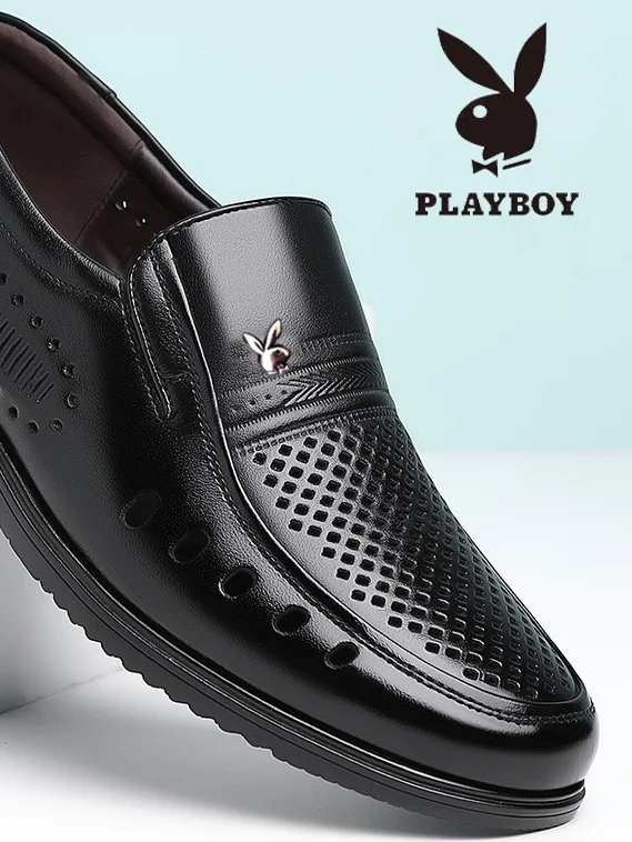 men's-leather-sandals-full-cowhide-breathable-hole-design-casual-oes-comfortable-slip-on-summer-footwear