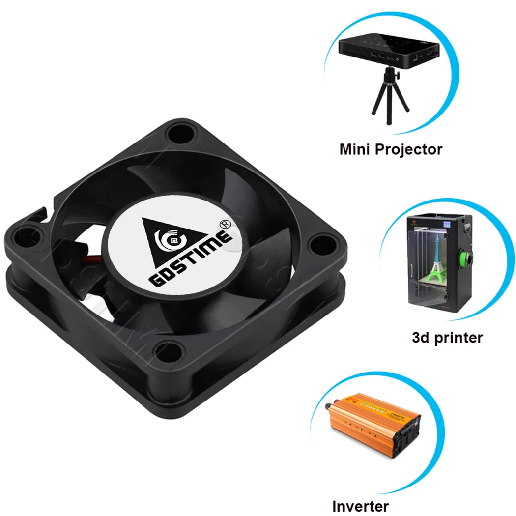 Gdstime 3010 Ventola 24V Ventola di raffreddamento a doppia sfera 3cm DC 12V 5V Ventola radiale 30x10mm Ventola assiale senza spazzole per stampante 3D Mini dispositivo di raffreddamento