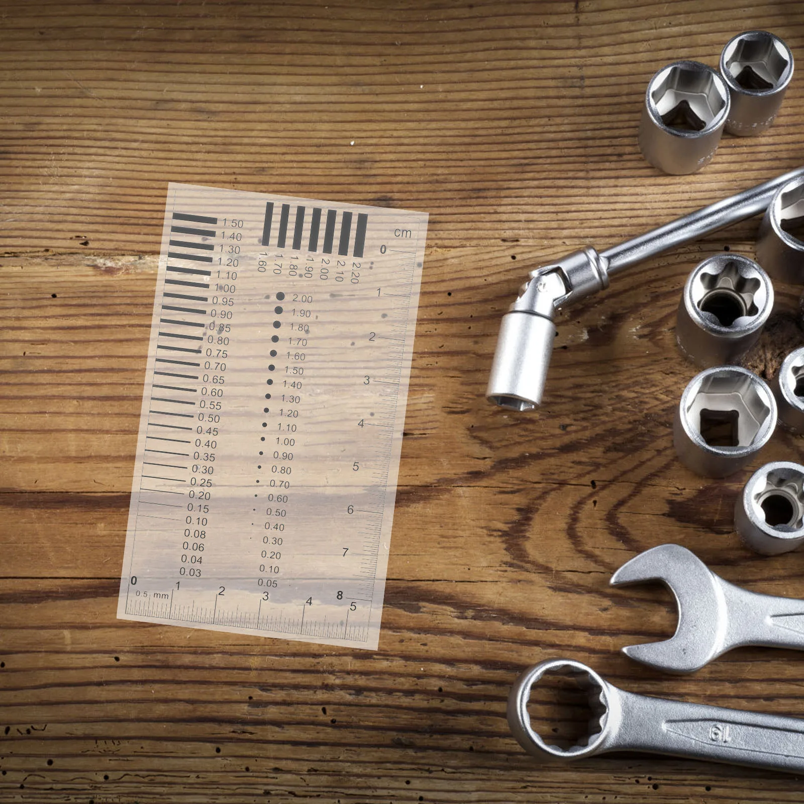 

Chest Card Gauge Transparent Film Ruler For High Width Dot Gauges Surface Defects Crack Scratch Inspection Tool