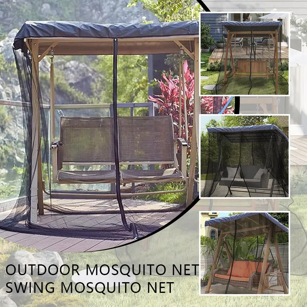 

Swing Insect Cover Courtyard Mosquito Net, Terrace Net Mesh Net, With Mosquito Zipper Mesh Opening Outdoor Swing J0T4