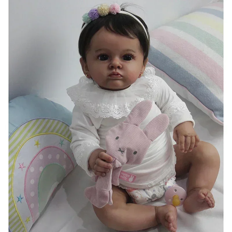 

60cm 24inch Lifelike Toddler Popular Lovely Doll Tutti with hand-root hair Soft Cuddle Body High Quality Doll