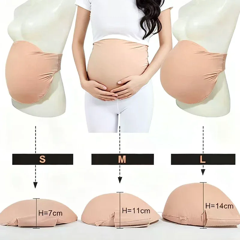 Pregnancy Belly Breathable Soft Lightweight Lifelike Easy To Wear Fake Belly Bump For Role Play Artificial Pregnancy Belly Fake