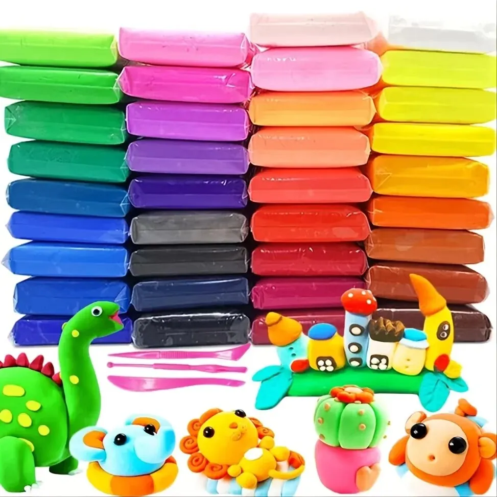 36 Colors Air Dry Clay Set, Ultralight Plastic Clay With Sculpting Tools For Preschool Education And DIY Crafts