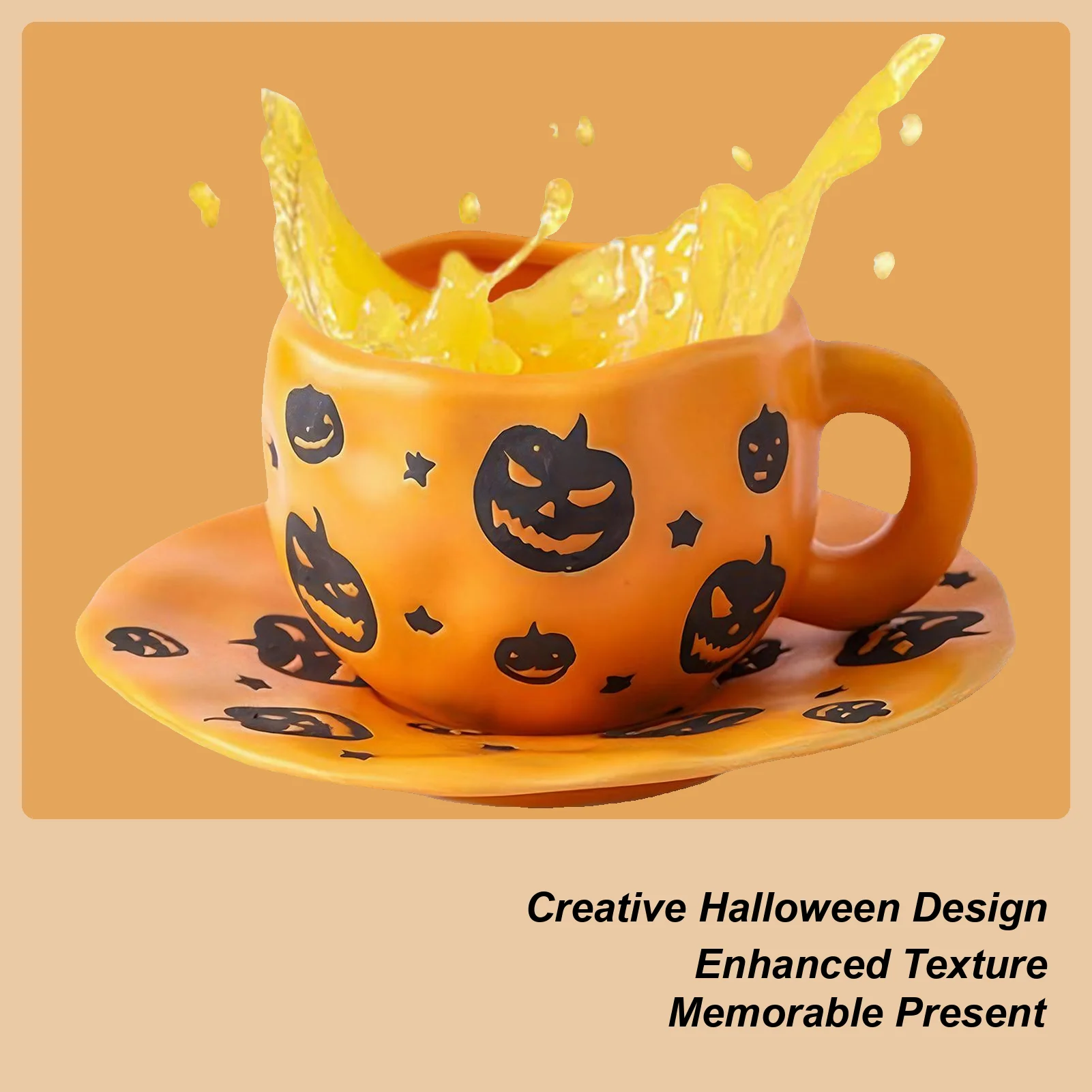 

Кружки для Хэллоуина, кофе, 320 мл, керамическая чашка для завтрака, молока, нерегулярный контейнер для напитков для горячего кофе, пива, сока, молока, чая, студентов