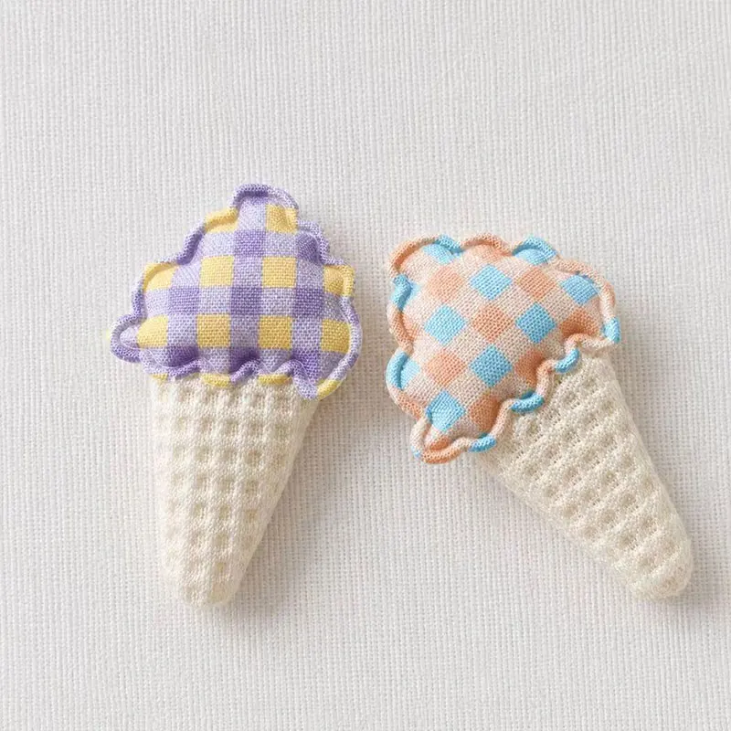 50 Stück Haarschmuck mit Eiscreme-Muster, Ultraschall-Gitter-Haarspangen, 2,5x4cm, Modische Kleidungszubehörteile – Detail 5