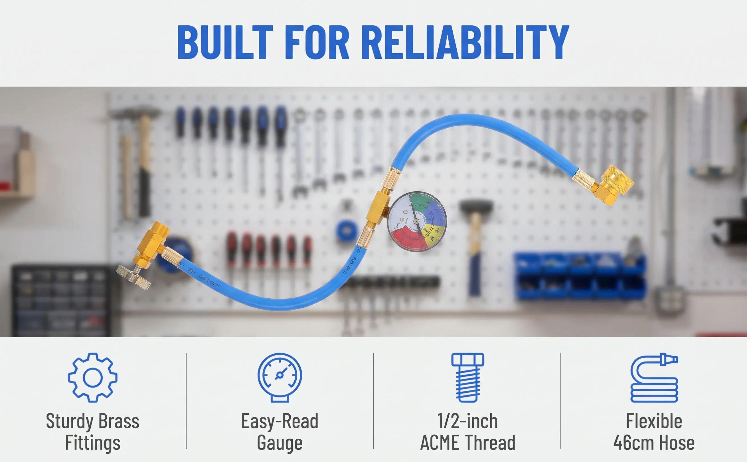 Ac Hose Air Conditioner Car Conditioning Halloween Christmas New Year Ac Recharge Hose With Gauge Air Conditioner Recharge Hose
