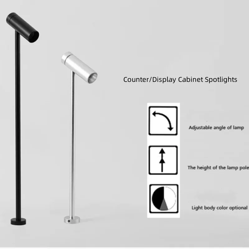 Led Showcase Light Spotlights Exhibition DC12V Led Mini 20/30/35CM Jewelry Display Light For Diamond Store AC85-265V Led Spot