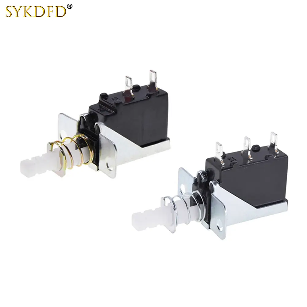 

1PCS Straight Key Self-Locking Switch SW-3-2 Power Switch 2/3Pin Outer Spring For Range Hood 250V 5A
