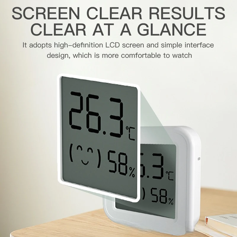 

Zigbee3.0 LCD Temperature Humidity Sensor CR2032 Battery Low Power Long Standby Support Zigbee2MQTT Home Assistant Alexa Google