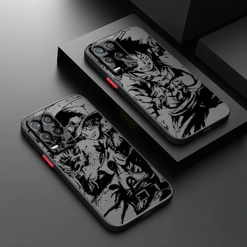 Anime O-Ones Pieces Luffys For Realme Q3T Q3S Q5 GT Neo 3T 2 Narzo 50i 50A 20A 10A X50 X3 Pro Frosted Translucent Phone Case